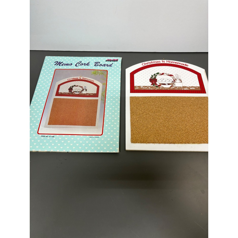 Vintage Jan-Mor Christmas Is Homemade Memo Cork Board Kitchen‎ Decor 67188